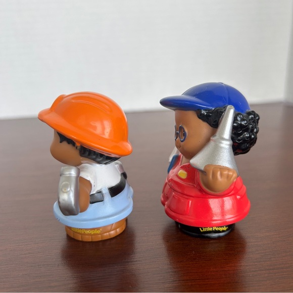4 Sets for $20 - Two Fisher Price Little People Construction Worker Mechanic - Picture 2 of 5